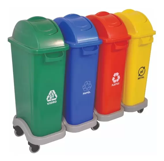 KIT COLETA SELETIVA – 50L TAMPA TRANSVERSAL