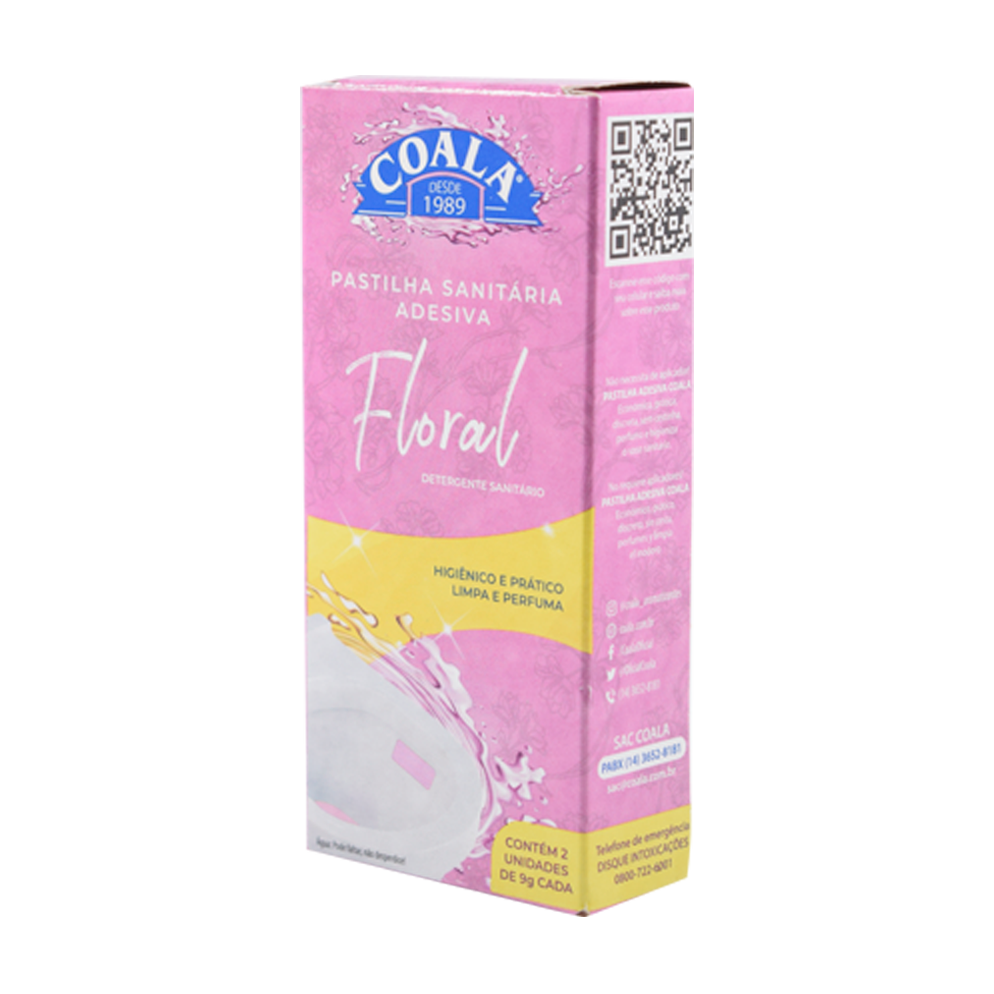 PASTILHA SANITÁRIA ADESIVA FLORAL – 9G