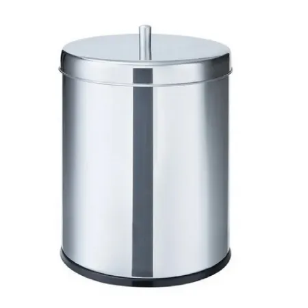 LIXEIRA EM INOX 6,3L COM TAMPA SIMPLES