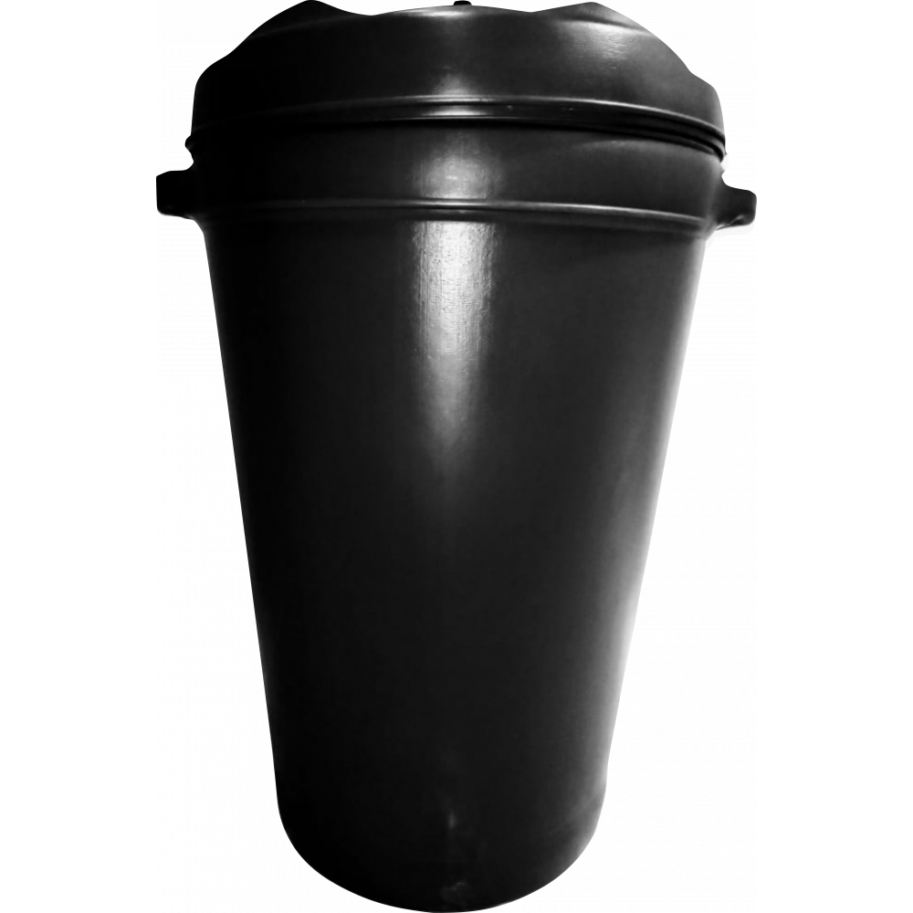 LIXEIRA COM TAMPA – 100 L ( PRETO )
