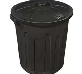 CESTO FECHADO COM TAMPA – 30 LT PRETO