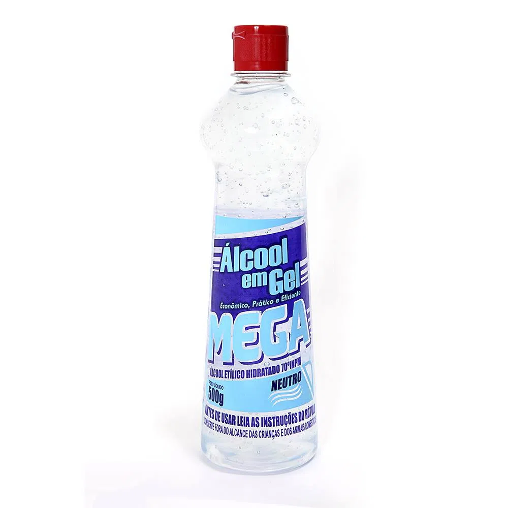 ÁLCOOL GEL MEGA 70° INPM NEUTRO DOMESTICO – 500G