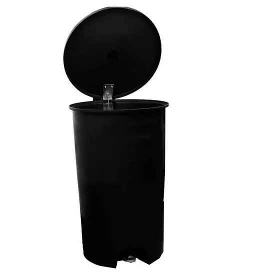 LIXEIRA CILÍNDRICA COM PEDAL – 100L ( PRETO ) BELOSCH