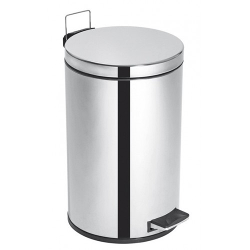 LIXEIRA INOX 10,5L COM PEDAL E BALDE TAMPA INOX – ELEGANCE