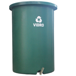 LIXEIRA CILÍNDRICA COM PEDAL – 100L ( VERDE )