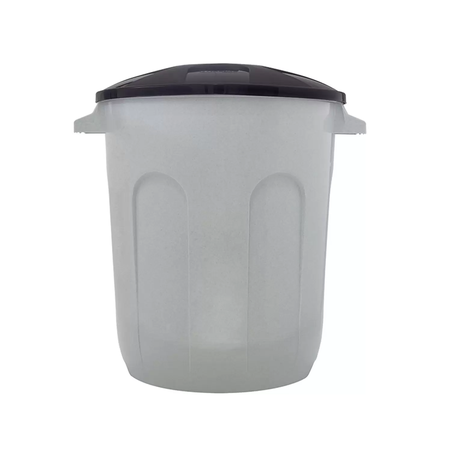 CESTO FECHADO COM TAMPA – 30L ( CINZA )