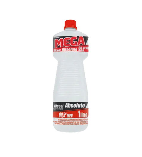 ÁLCOOL LIQ MEGA 99,5 INPM ABSOLUTO PROFISSIONAL – 1L