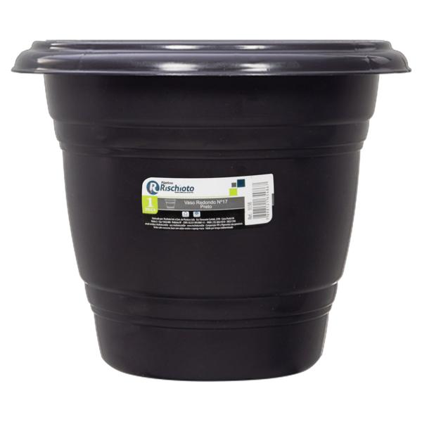 VASO REDONDO PRETO – N° 17