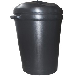 LIXEIRA COM TAMPA – 60 LITROS ( PRETO )