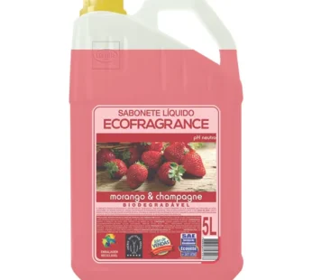 SABONETE LIQUIDO ECOFRAGANCE MORANGO E CHAMP – 5L