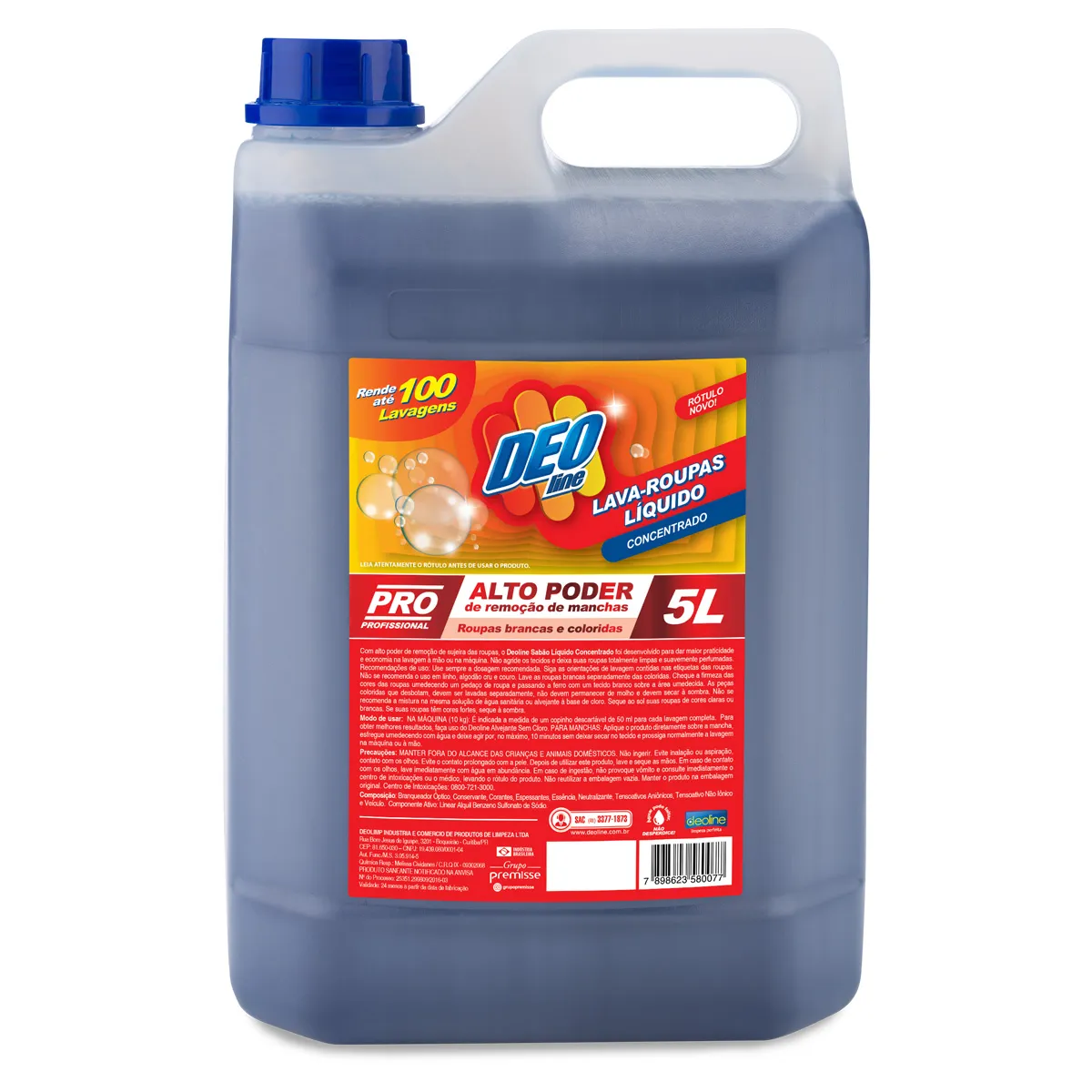 SABÃO LIQUIDO PODER DE REMOÇÃO – 5L