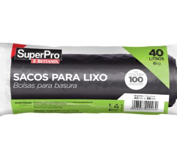 SACO PARA LIXO  – 40L COM 100Un LEVE.