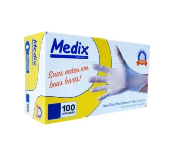 LUVA VINIL SAUDE SEM PÓ TAM M 100UND