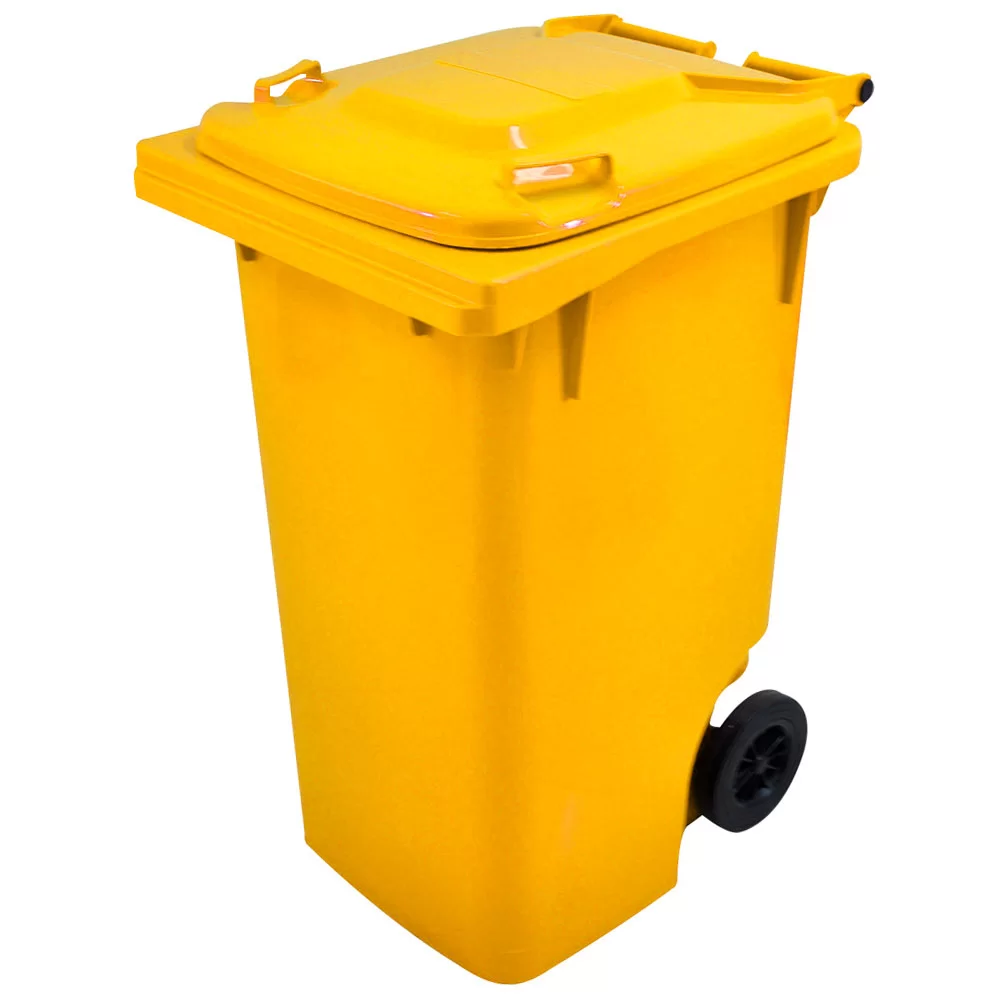 CESTO GARI COM RODA – 240L ( Amarelo )