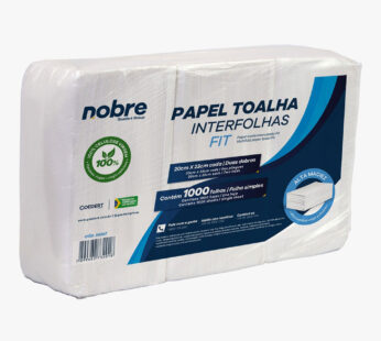 Papel Toalha Interfolha Com 1000fls ( Celulose Virgem ) 20x23cm  – Nobre