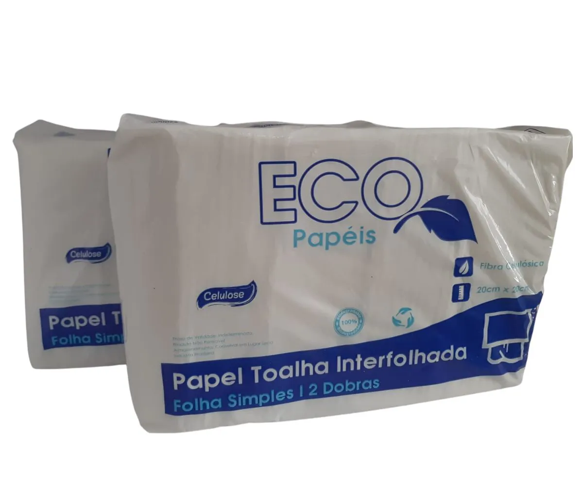 Papel Toalha Interfolhado Eco Celulose – 20x20cm