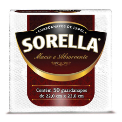 GUARDANAPO SORELLA – 22×23 C/50 UNID.