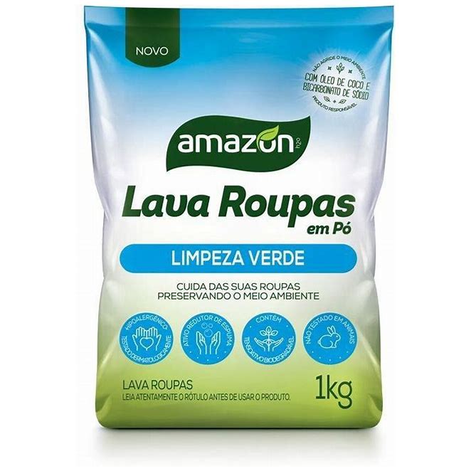 Lava Roupas em Pó Amazon – Sache 1kg