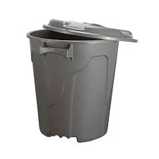 CESTO FECHADO COM TAMPA 54L CINZA – KUBA