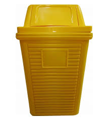 LIXEIRA QUADRADA BASCULANTE ( AMARELA ) – 60L  BELOSCH