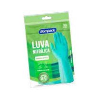 LUVA NITRILICA VERDE BOMPACK ( G/8 )