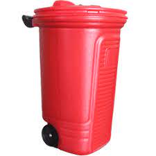 CONTENTOR 120S LIXEIRA CILIND.SOPR 120LTS C/RODAS VERMELHO