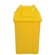 LIXEIRA QUAD. BASC. 63 LITROS AMARELO