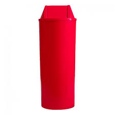 CESTO 51X24 23L VERMELHO TAMPA BASC