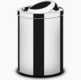 LIXEIRA INOX COM TAMPA BASCULANTE 12,7 L – ELEGANCE