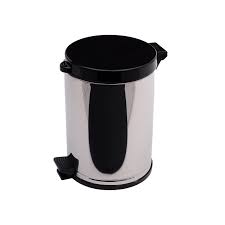 LIXEIRA INOX 10,5L COM PEDAL E BALDE – PRETO