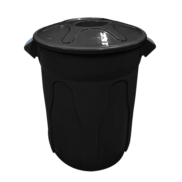 LIXEIRA 100L COM TAMPA – PRETO