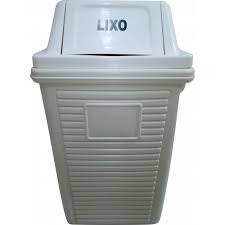 LIXEIRA QUAD. BASC. 100 LITROS CINZA