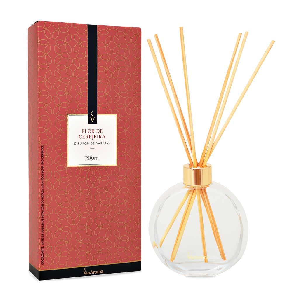 DIFUSOR DE VARETAS 200ML CLASSICA FLOR DE CEREJEIRA