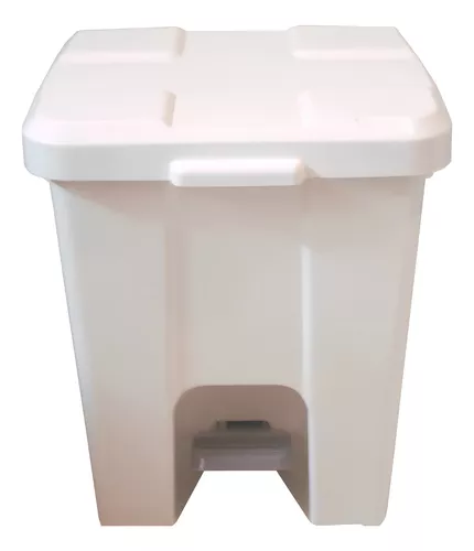 LIXEIRA PLASTICA QUADRADO 25L C/PEDAL BRANCO