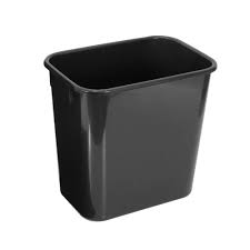 LIXEIRA PLASTICA 12L RETANGULAR PRETO