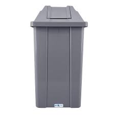 LIXEIRA QUADRADO 60L C/TP VAI – VEM ( CINZA )