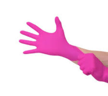 LUVA DE NITRILO ROSA USO GERAL ( P, M, G )
