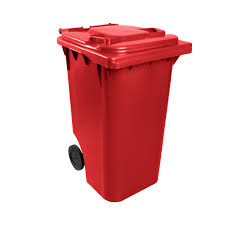 CONTETOR MOVEL P/LIXO 240L C/RODAS 200 MM VERMELHO