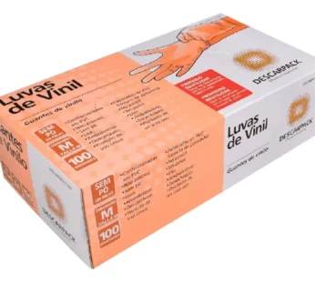 LUVA VINIL USO GERAL S/PO TAM M 100 UN
