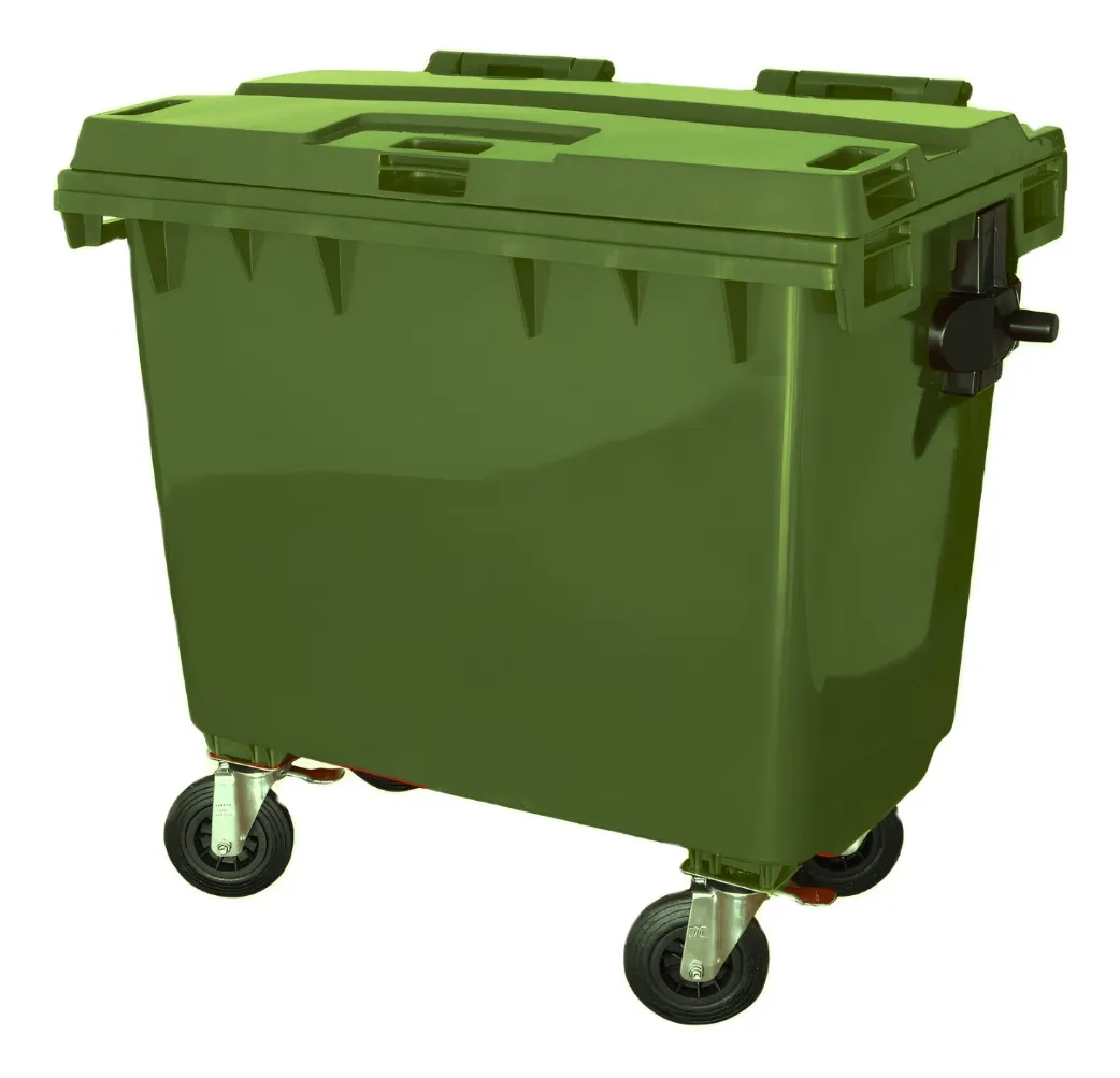 CONTENTOR MOVEL P/LIXO 660 VERDE