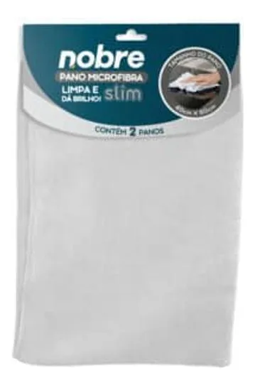 PANO DE MICROFIBRA 40X60 CM PACOTE C/2UN BRANCO SLIM