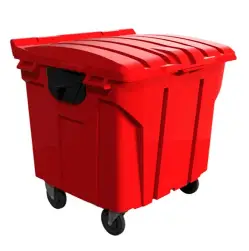 CONTENTOR MOVEL P/LIXO 1000 VERMELHO