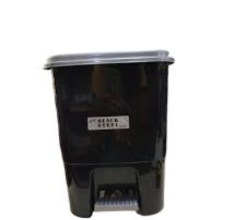 LIXEIRA QUADRADA PEDAL 7L BLACK PLASMONT