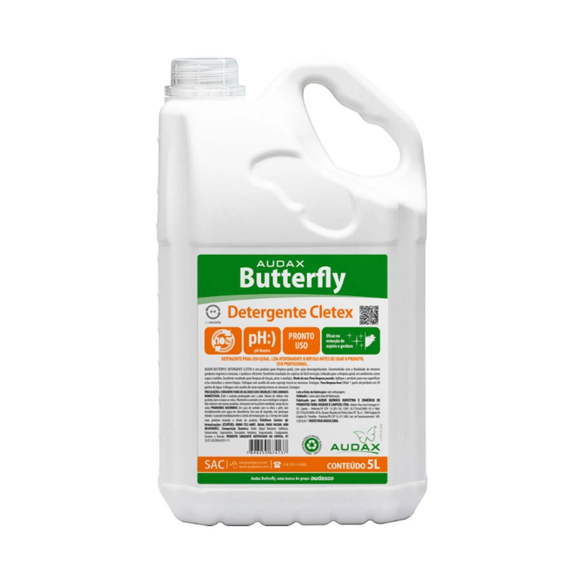 BUTTERFLY DETERGENTE CLETEX 2X5L
