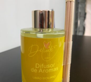 DIFUSOR DE AROMAS VIDRO 100ML DELICATE – LIMÃO SICILIANO