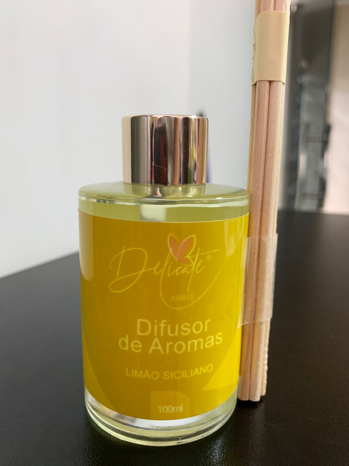 DIFUSOR DE AROMAS VIDRO 100ML DELICATE – LIMÃO SICILIANO