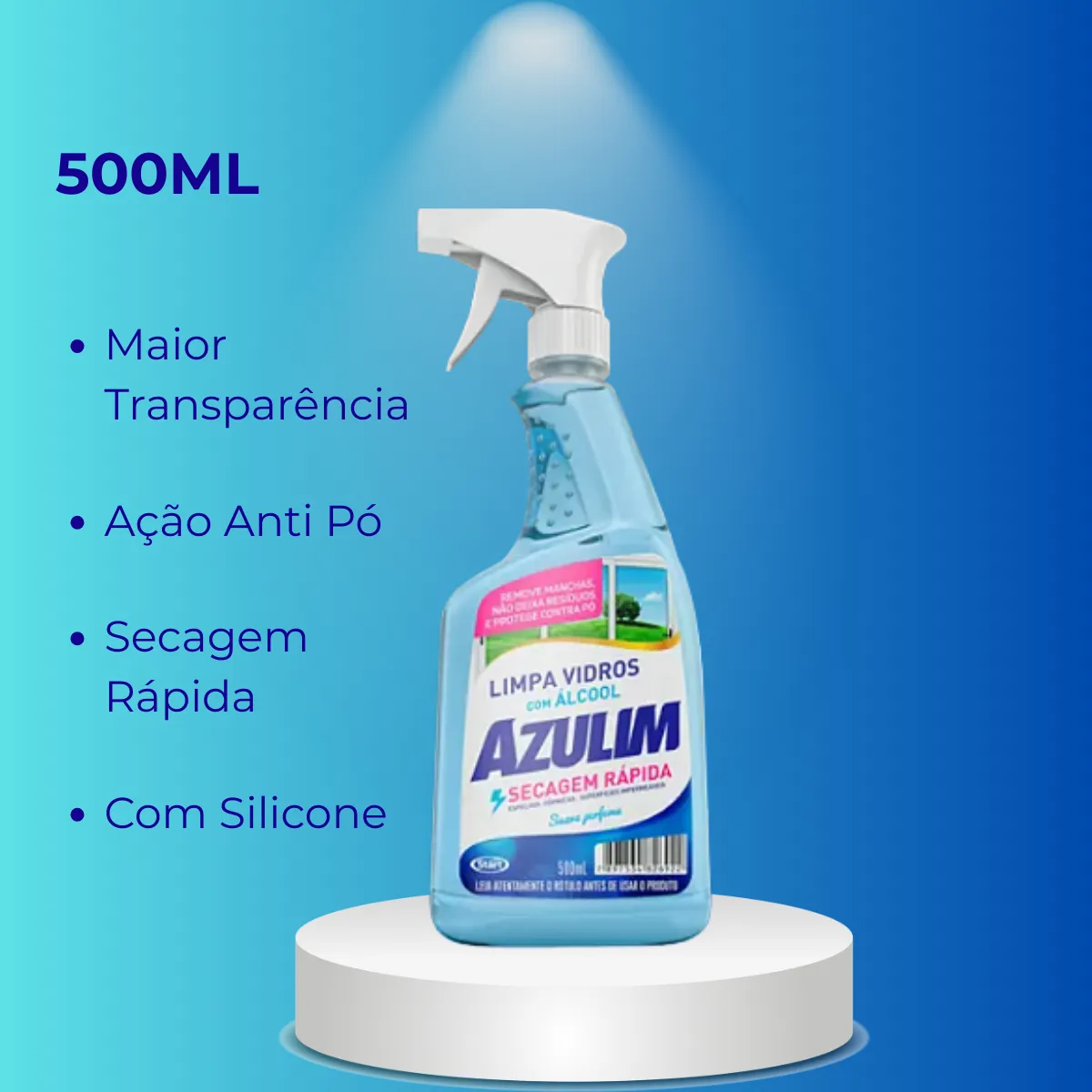 LIMPA VIDROS SPRAY 6X500ML – AZULIM