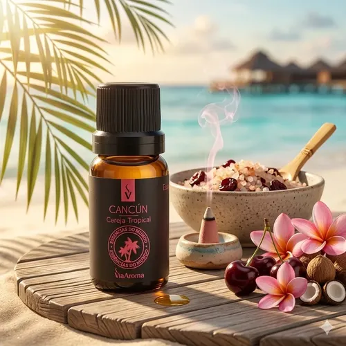 ESSENCIA VIA AROMA 10ML MUNDO CANCUN CEREJA TROPICAL