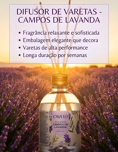 DIF. DE VARETAS CASZULO 250 ML CAMPOS DE LAVANDA