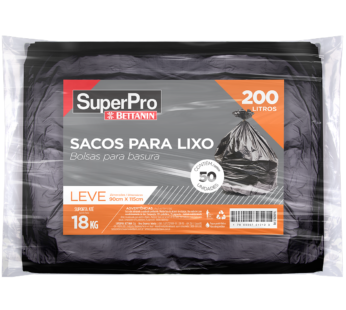 SOCO DE LIXO PLASTICO 200L LEVE SUPERPRO 1X1X50